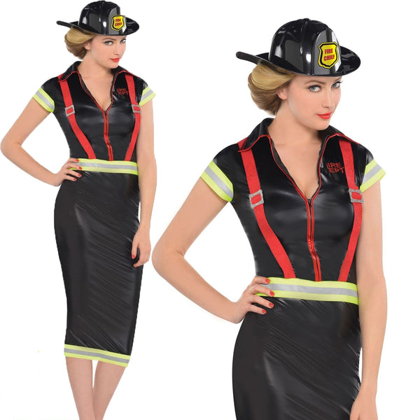 Firefighter Costume Women Sexy Fancy Dress Outfit Plus Size