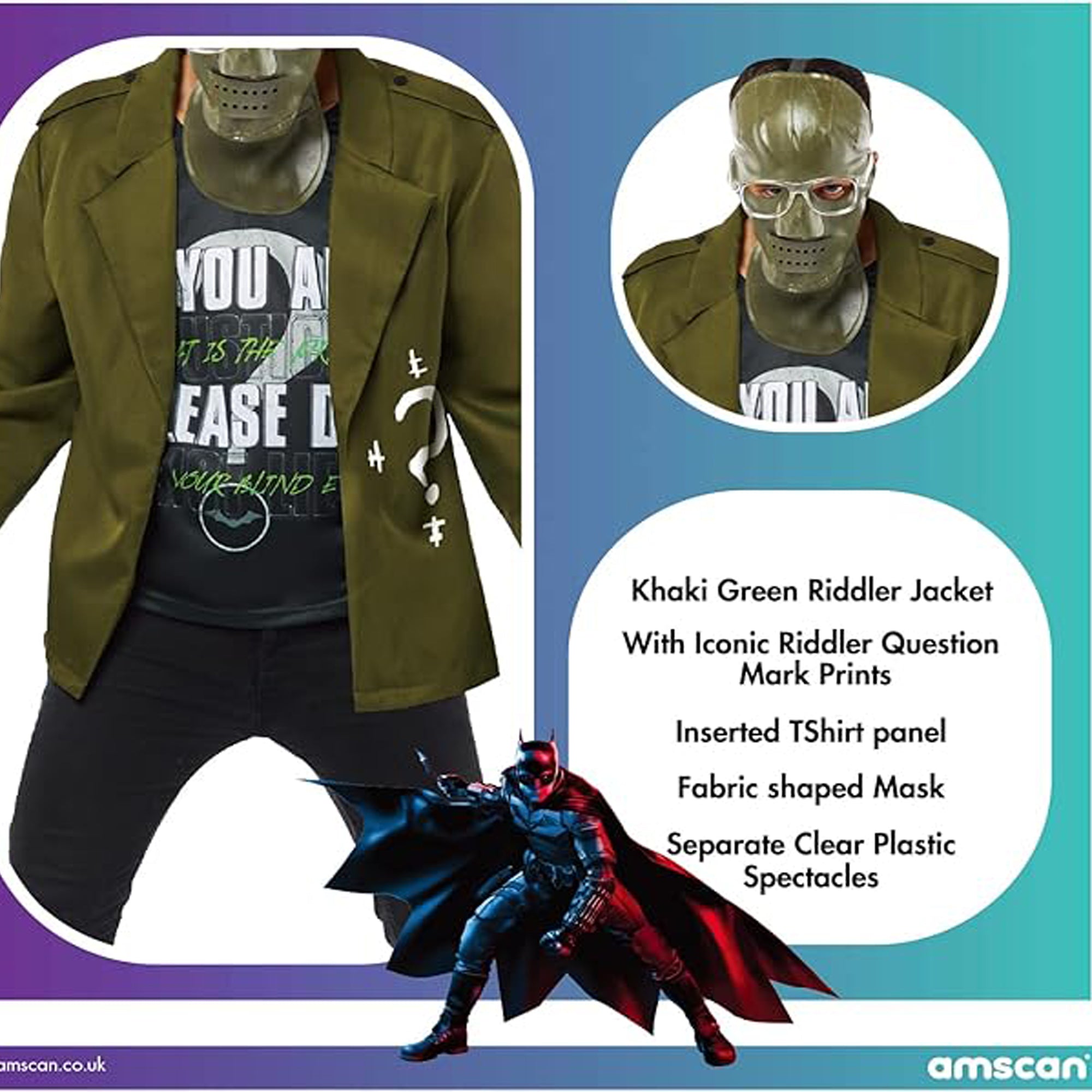 Adult Riddler Movie Costume - Batman Costumes for Men - Yummy Bee