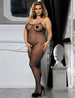 Women's Sexy Fishnet Lace Crotchless Bodystocking Plus Size
