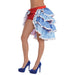 Women's Wizard of Oz Dorothy Blue Gingham White Lace Bustle Tutu Skirt