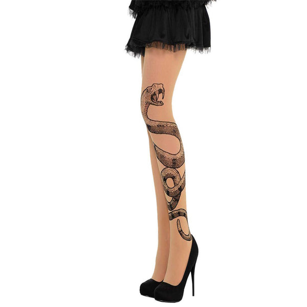 Women's Snake Motif Witch Doctor Tights