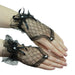 lace fingerless gloves black burlesque fancy dress party prom
