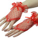 lace fingerless gloves red burlesque fancy dress party prom