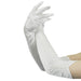 satin opera gloves ivory white