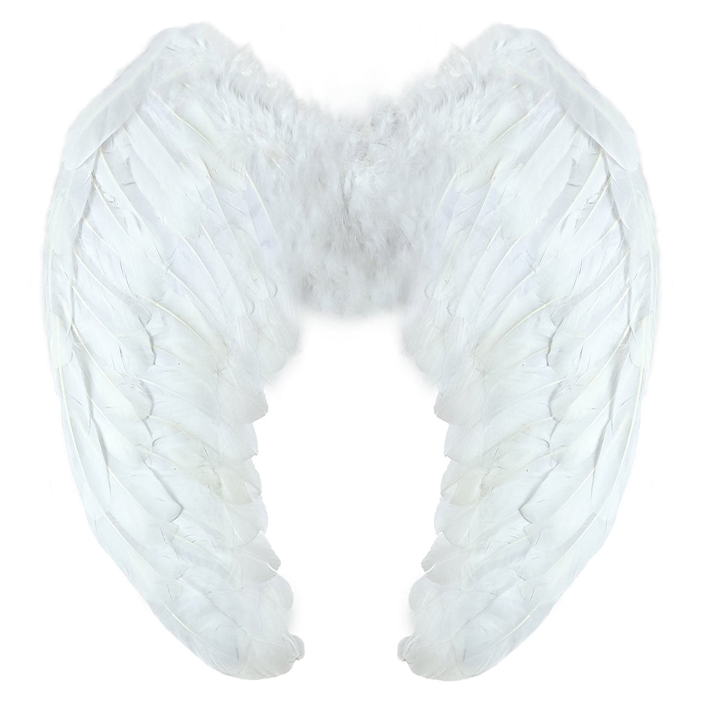 White Real Feather Angel Wings
