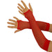 Long Red Fishnet Gloves