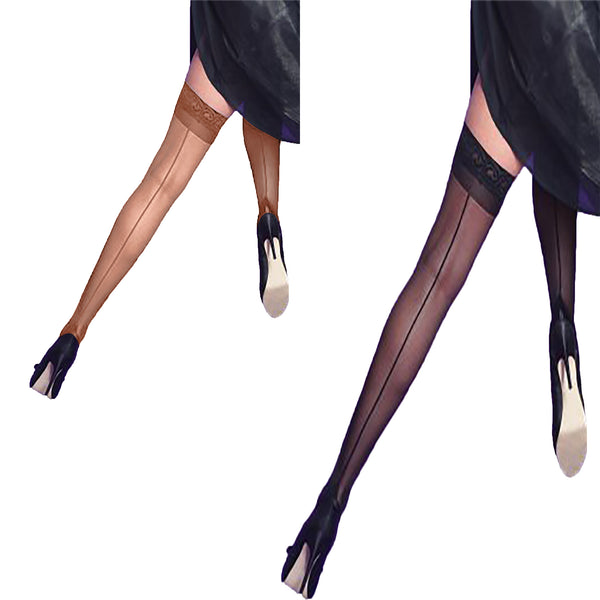 Sheer Seamed Hold Up Stockings