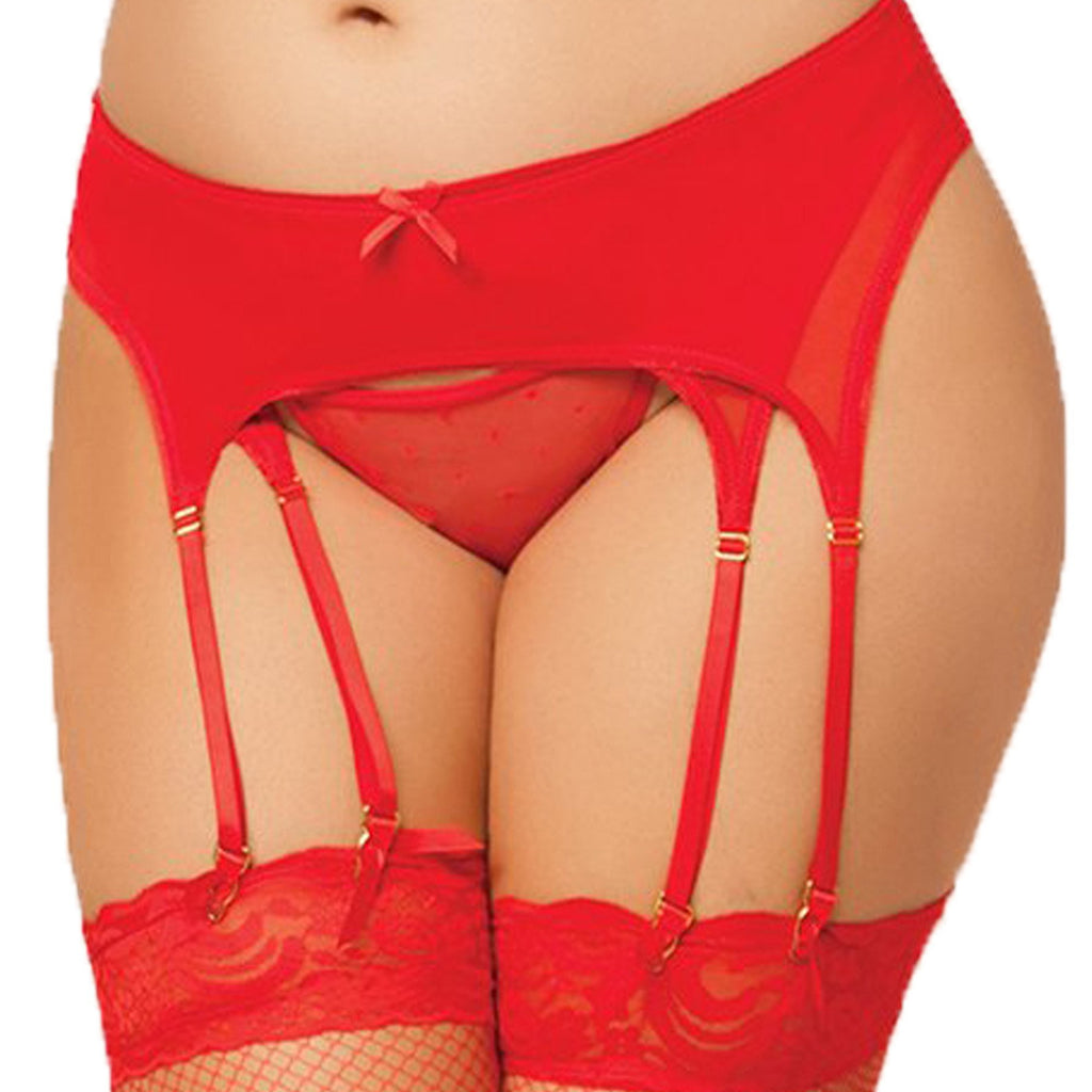 Red Double Strap Suspender Set