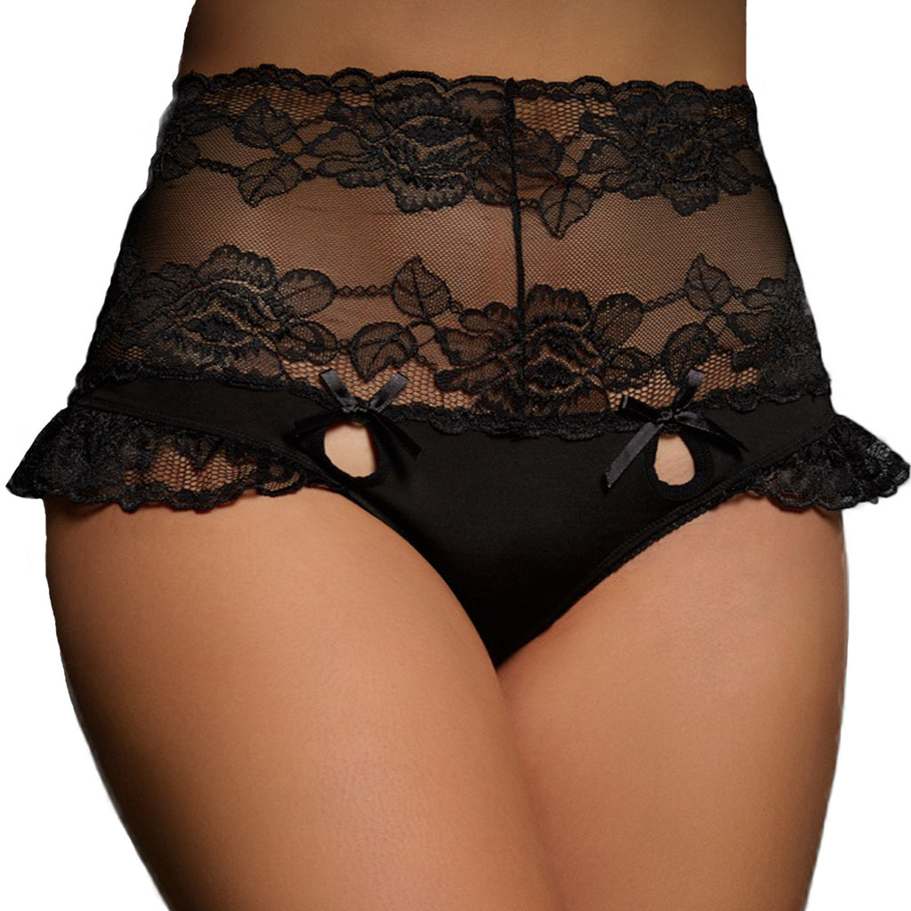 Floral Lace High Waist Knickers