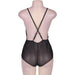 Black Sheer Playsuit Body Back