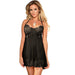 Yummy Bee Ladies Black Lace Lingerie Dress
