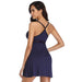 Yummy Bee Plus Size Jersey Nightdress in Navy Blue Back View