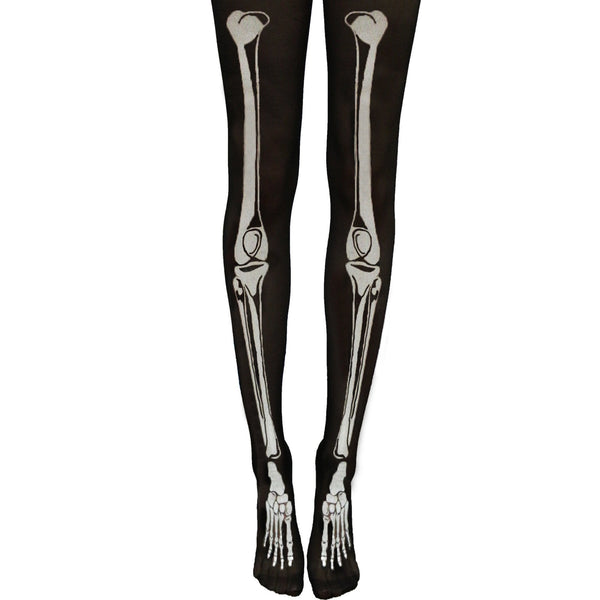 Ladies Fancy Dress Sexy Skeleton Tights