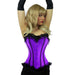 Ladies Plus Size Purple Coloured Satin Corset