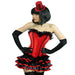 Ladies Plus Size Red Burlesque Corset & Short Ribbon Skirt