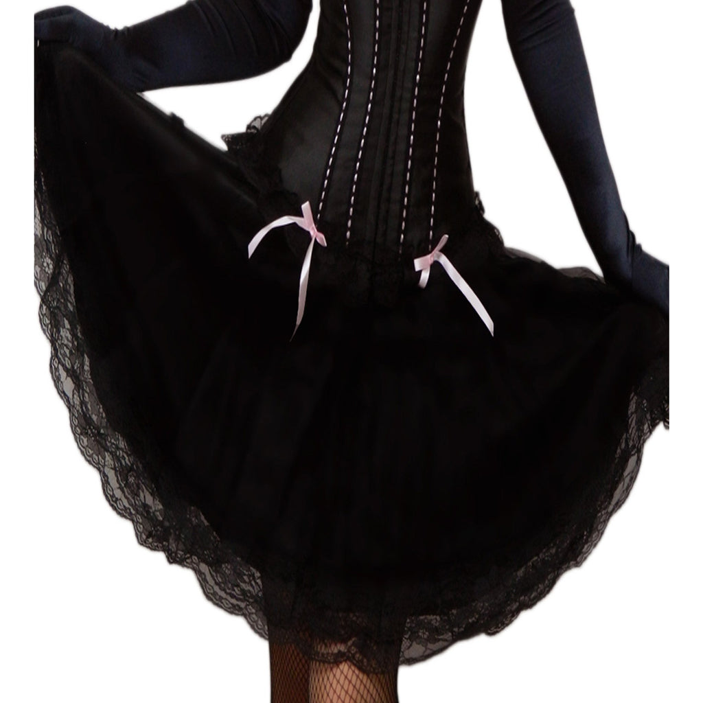 Ladies Plus Size Black Lace Skirt