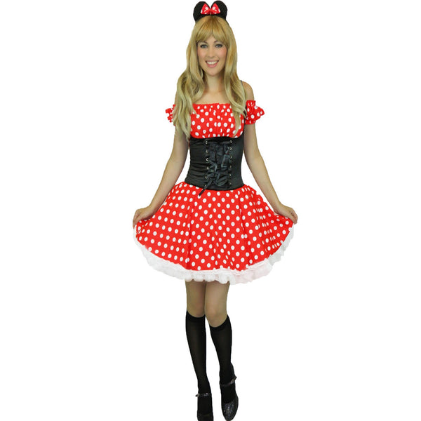 Ladies Adult Plus Size Miss Mouse Costume