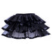 Black Ribbon Trim Frilled Skirt