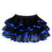 Black and Blue Ribbon Trim Frilled Skirt