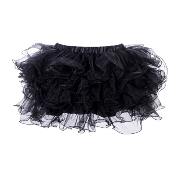 Ladies Black Ruffle Ra-Ra Skirt