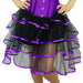 Purple Ribbon Trimmed Long Burlesque Skirt