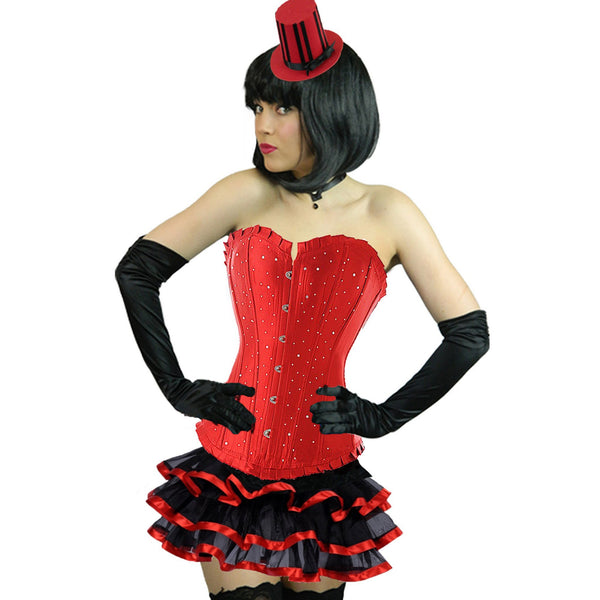 Ladies Red Plus Size Sexy Moulin Rouge Costume