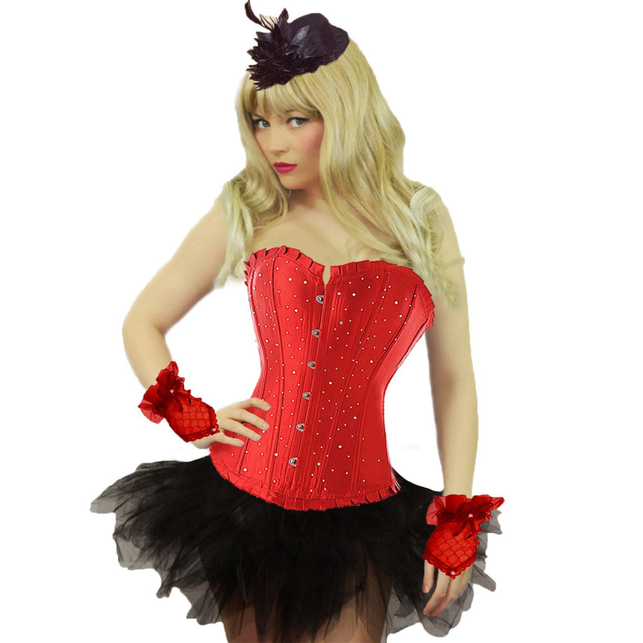 white christmas dresses Red Straps Illusion Corset Tulle A-Line Formal Dress main image 1