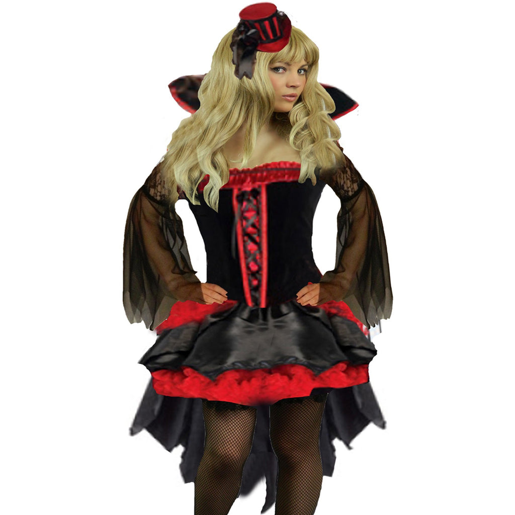Ladies Plus Size Love Bite Vampire Queen Costume + Gloves