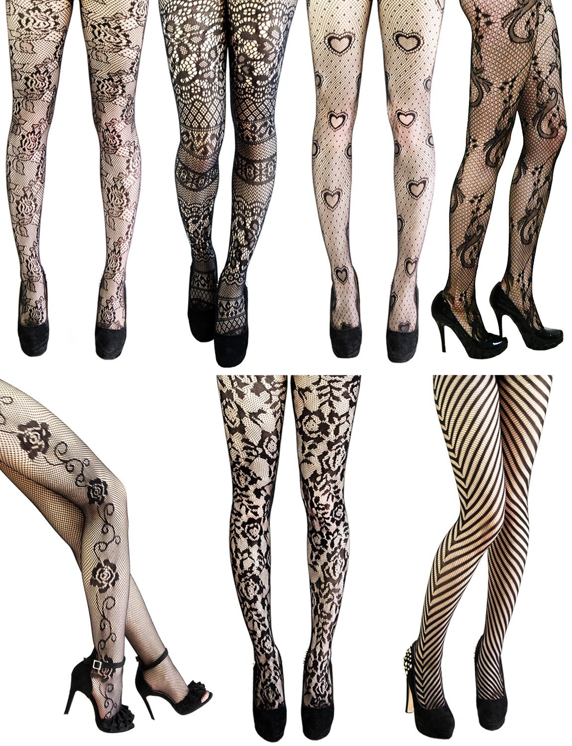 Patterned Fashion Tights - Plus Size Hosiery & Leg wear - Yummy Bee